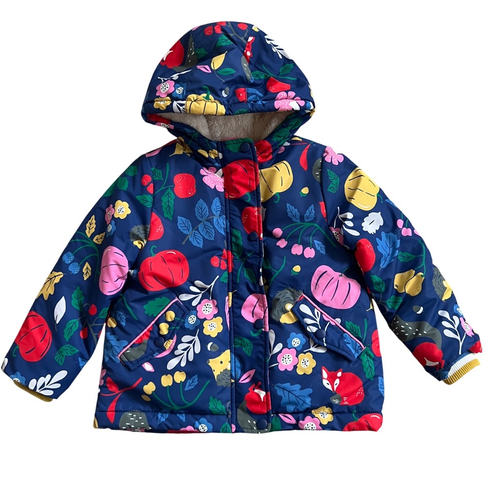 Mini Boden sherpa lined Anorak Hooded Jacket